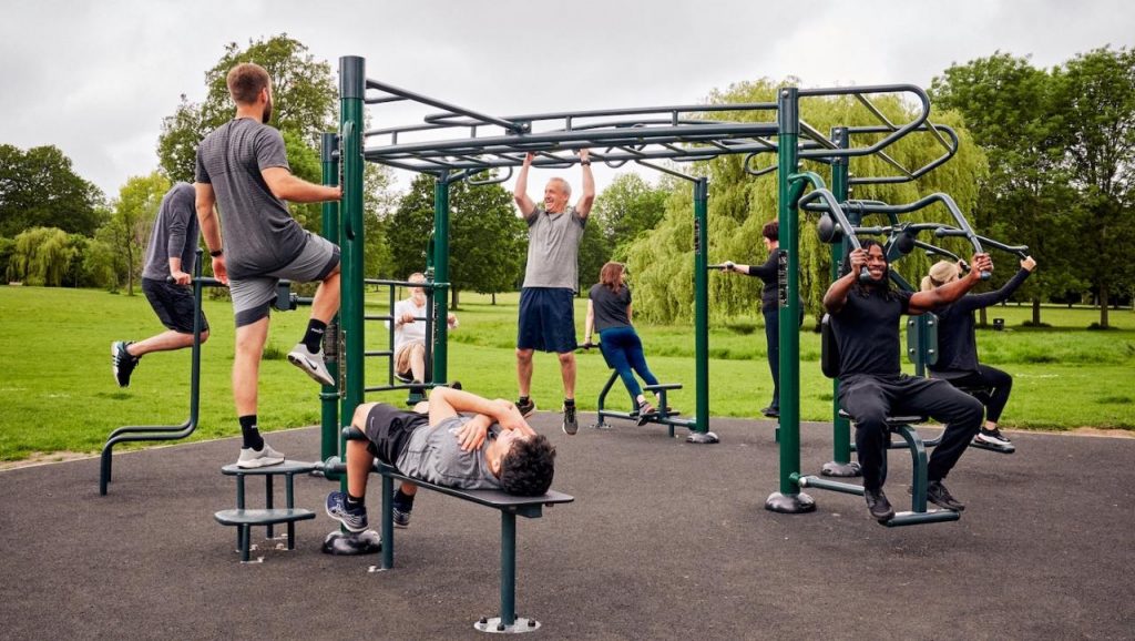 Summer Fitness At The Outdoor Gym